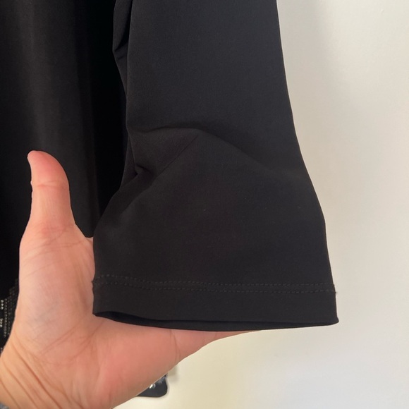 Susan Graver‎ Artisan Womens Top Black 1X Asymmetrical Rhinestone Casual Shimmer - Picture 11 of 16